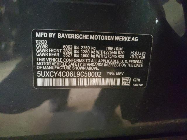2020 BMW X6 SDRIVE 5UXCY4C06L9C58002