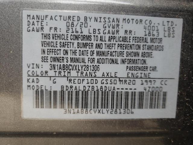 3N1AB8CVXLY281306 Nissan SENTRA SV