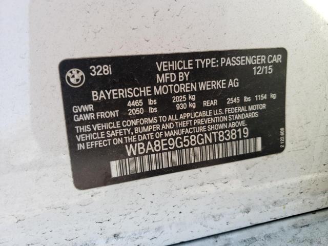 2016 BMW 328 I SULE - WBA8E9G58GNT83819