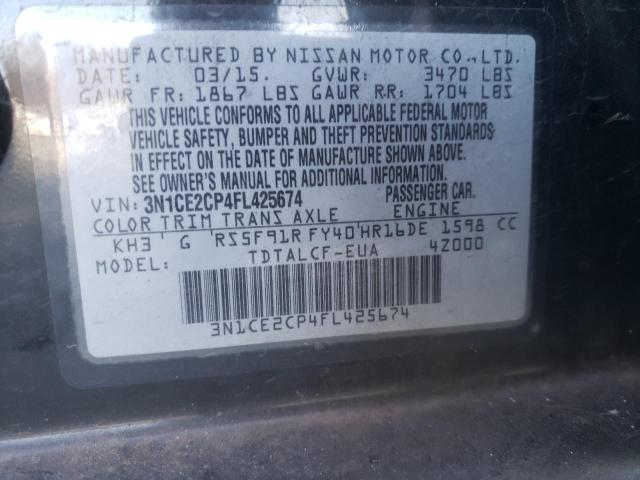 2015 NISSAN VERSA NOTE 3N1CE2CP4FL425674