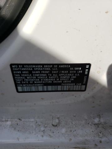 2018 VOLKSWAGEN PASSAT GT 1VWJM7A34JC038631