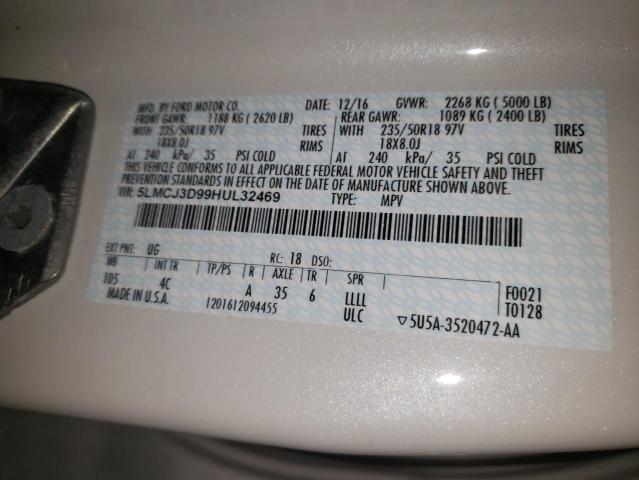 2017 LINCOLN MKC RESERV 5LMCJ3D99HUL32469