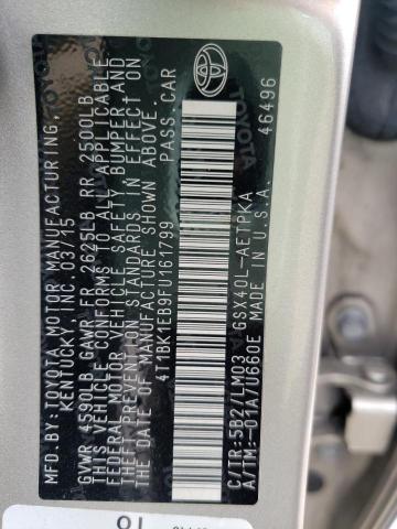 2015 TOYOTA AVALON XLE 4T1BK1EB9FU161799