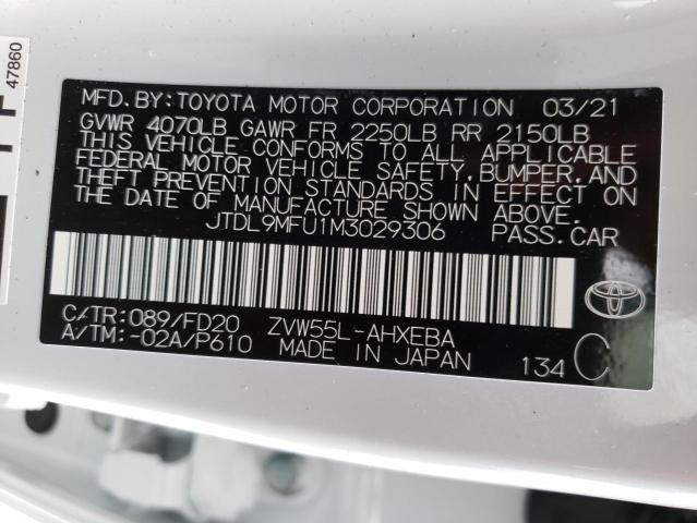2021 TOYOTA PRIUS LE JTDL9MFU1M3029306