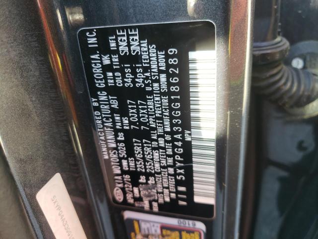 2016 KIA SORENTO LX 5XYPG4A33GG186289