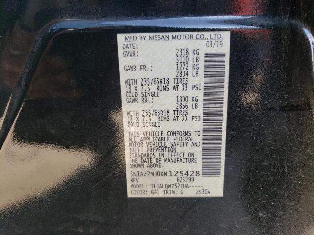 2019 NISSAN MURANO S - 5N1AZ2MJ0KN125428