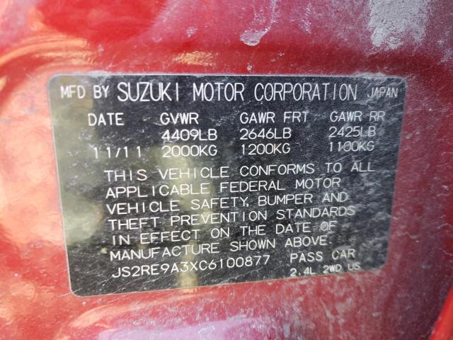 2012 SUZUKI KIZASHI SE JS2RE9A3XC6100877