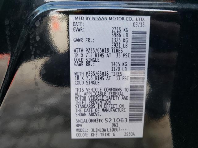 2015 INFINITI QX60 5N1AL0MM3FC521063