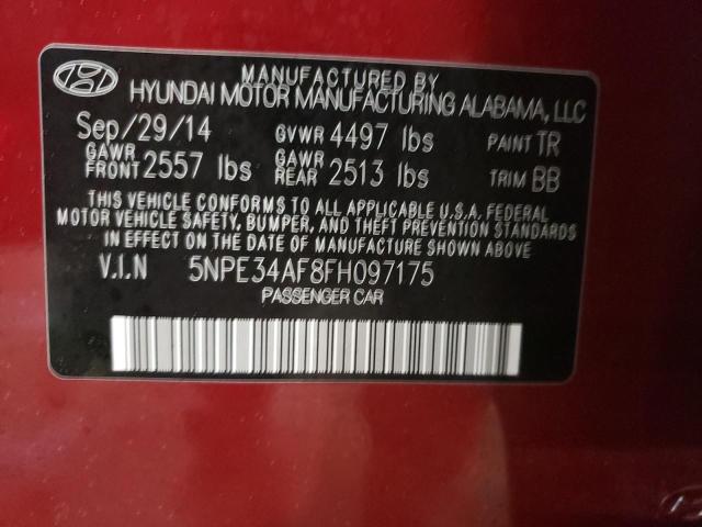5NPE34AF8FH097175 Hyundai Sonata Spo 2015. Фото: 9