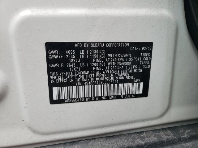 2018 SUBARU OUTBACK TO 4S4BSATC9J3336921