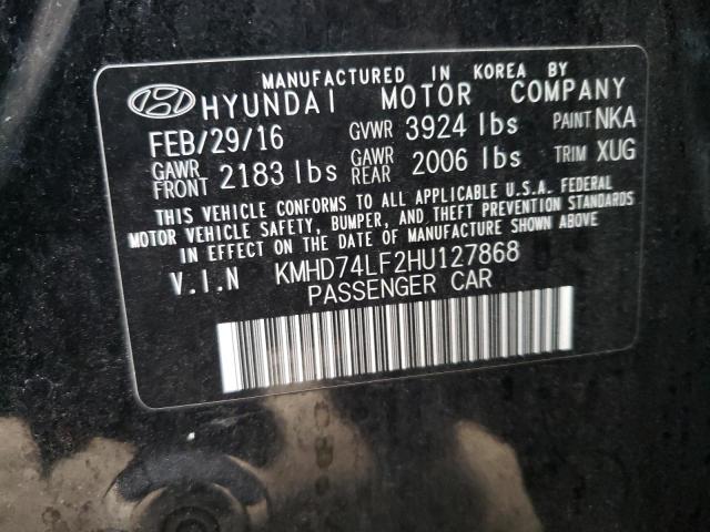 2017 HYUNDAI ELANTRA SE KMHD74LF2HU127868