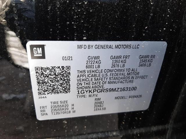 2021 CADILLAC XT6 SPORT 1GYKPGRS9MZ163100