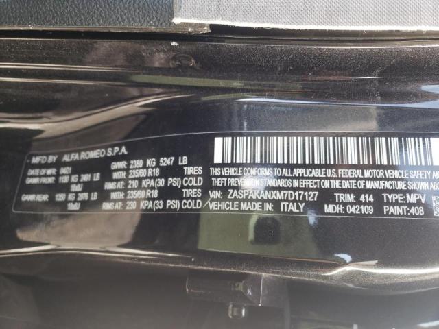 2021 ALFA ROMEO STELVIO SP ZASPAKANXM7D17127