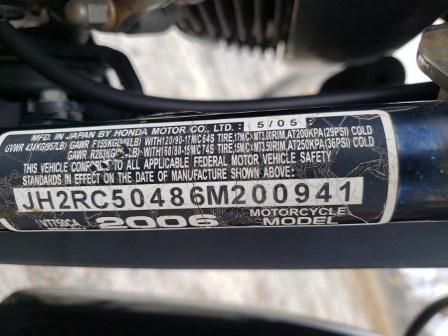 2006 HONDA VT750 JH2RC50486M200941