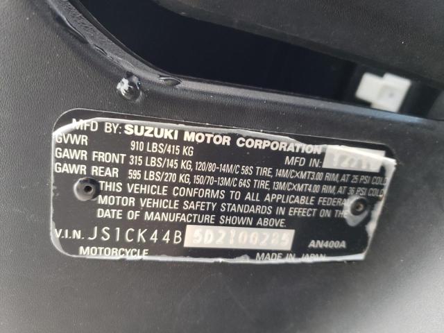 2013 SUZUKI AN400 A JS1CK44B5D2100285