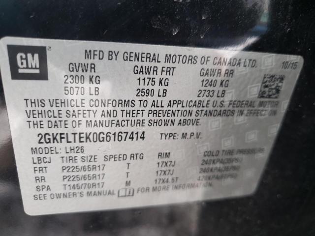 2016 GMC TERRAIN SL 2GKFLTEK0G6167414