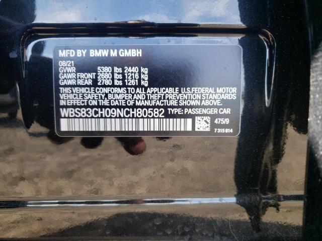 2022 BMW M5 WBS83CH09NCH80582