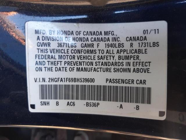 2011 HONDA CIVIC LX-S 2HGFA1F69BH539600