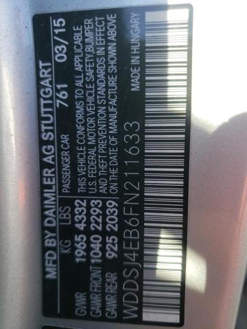 2015 MERCEDES-BENZ CLA250 WDDSJ4EB6FN211633