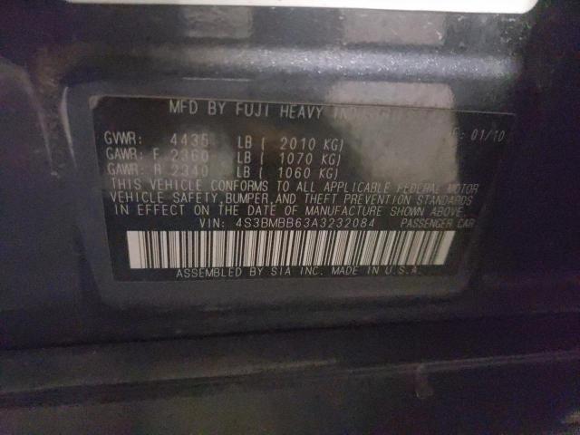 4S3BMBB63A3232084 Subaru Legacy 2.5 2010. Фото: 9
