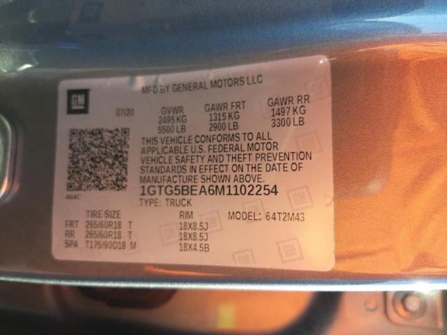 2021 GMC CANYON ELE 1GTG5BEA6M1102254