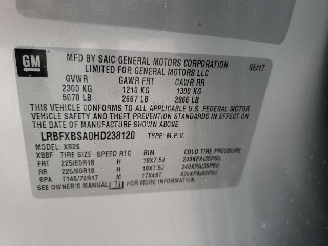 2017 BUICK ENVISION E LRBFXBSA0HD238120