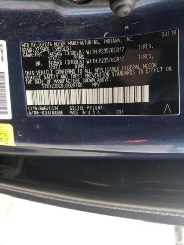 5TDYZ3DC9JS928760 Toyota Sienna Xle 2018. Фото: 9