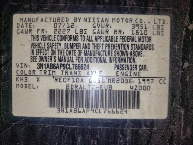 2012 NISSAN SENTRA 2.0 3N1AB6AP9CL766624