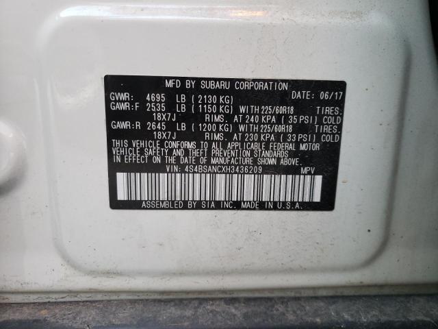 4S4BSANCXH3436209 Subaru Outback 2. 2017. Фото: 9