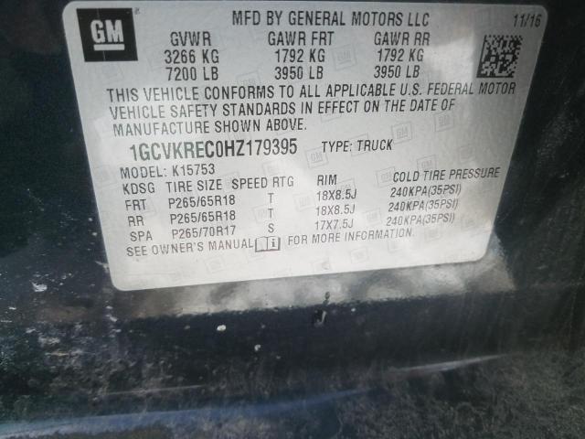 2017 CHEVROLET SILVERADO 1GCVKREC0HZ179395