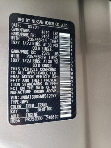 2021 NISSAN ROGUE PLAT JN8AT3DD5MW312977