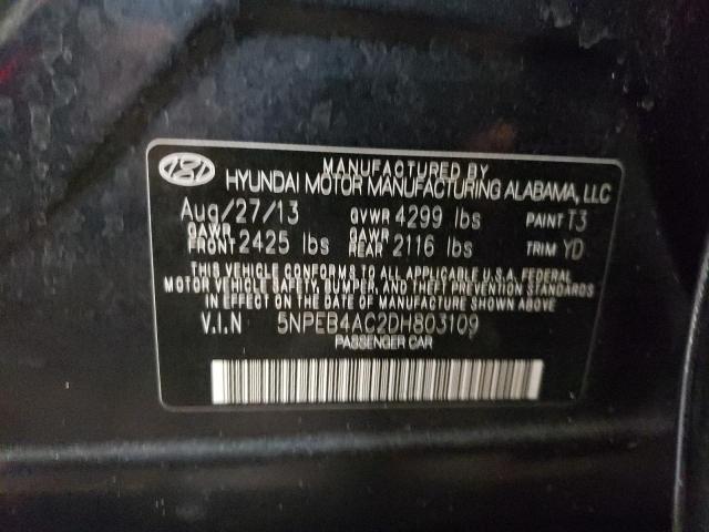 2013 HYUNDAI SONATA GLS 5NPEB4AC2DH803109