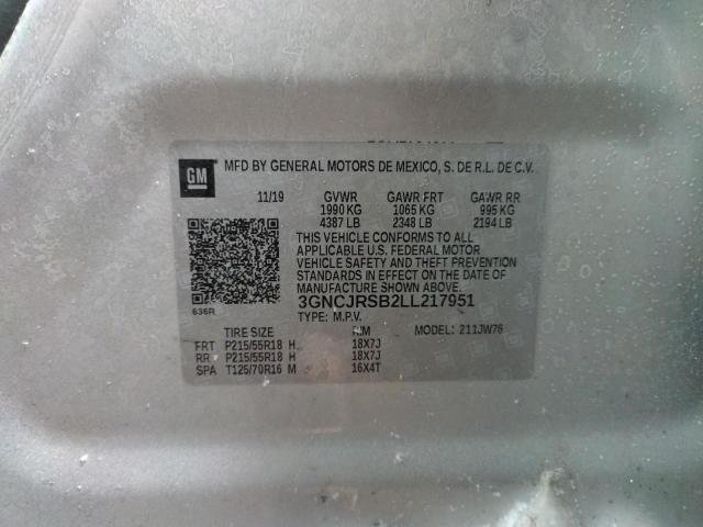 2020 CHEVROLET TRAX PREMI 3GNCJRSB2LL217951