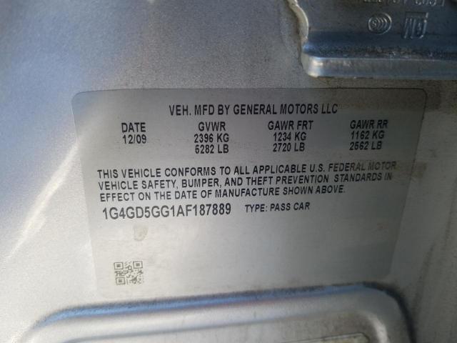 2010 BUICK LACROSSE C 1G4GD5GG1AF187889