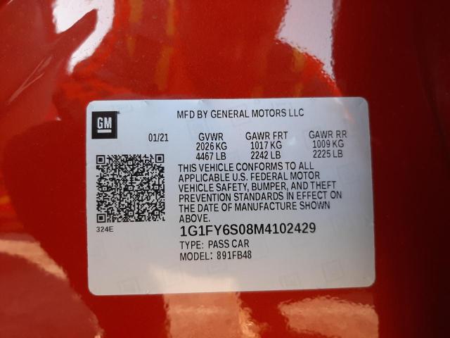 2021 CHEVROLET BOLT EV LT 1G1FY6S08M4102429