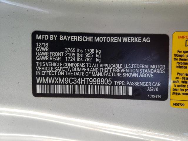 2017 MINI COOPER JOH WMWXM9C34HT998805