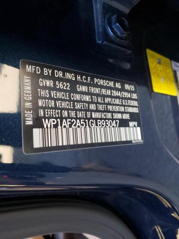 2016 PORSCHE MACAN TURB WP1AF2A51GLB93047