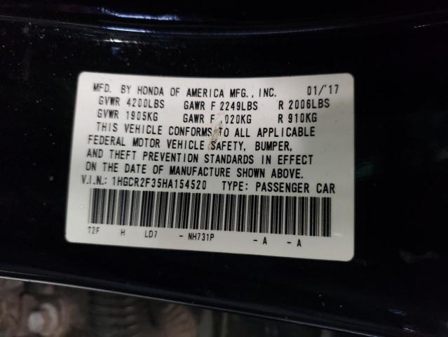 2017 HONDA ACCORD LX 1HGCR2F35HA154520