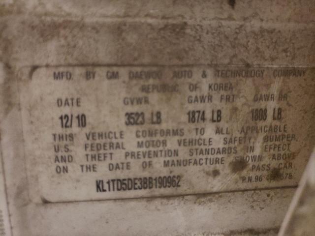 2011 CHEVROLET AVEO LS KL1TD5DE3BB190962