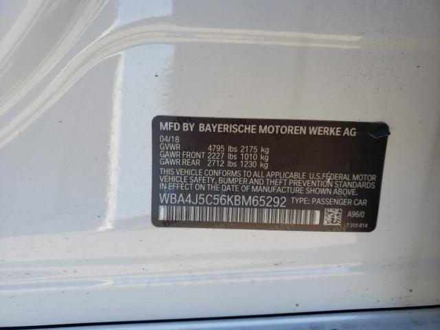 2019 BMW 440I GRAN WBA4J5C56KBM65292