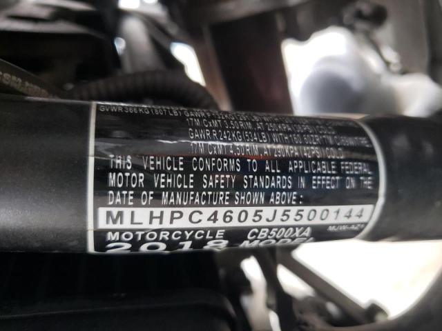 2018 HONDA CB500 XA - MLHPC4605J5500144