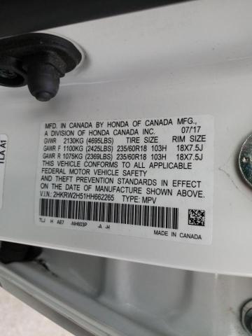 2017 HONDA CRV 2HKRW2H51HH662265