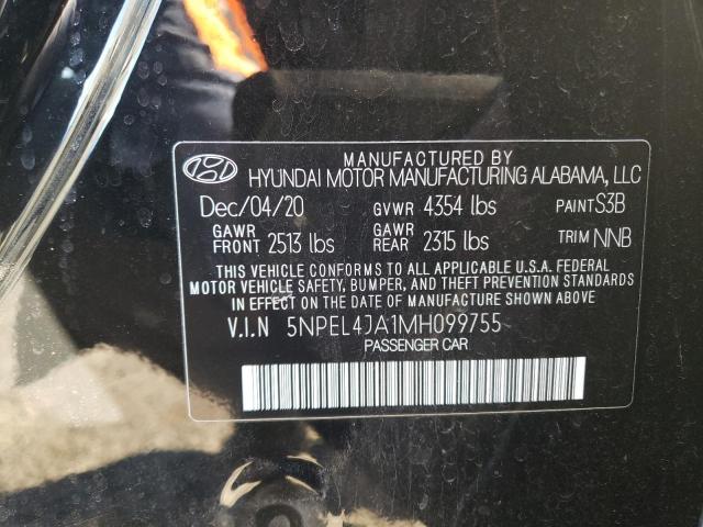 5NPEL4JA1MH099755 | 2021 HYUNDAI SONATA SEL