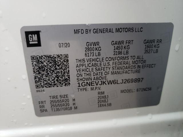 2020 CHEVROLET TRAVERSE R 1GNEVJKW6LJ269897