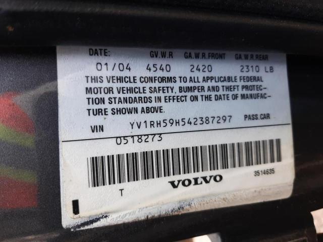 2004 Volvo S60 2.5T VIN: YV1RH59H542387297 Lot: 49678202