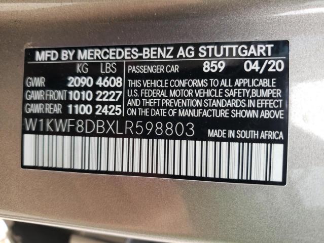 2020 MERCEDES-BENZ C 300 W1KWF8DBXLR598803
