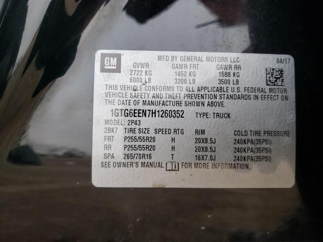 2017 GMC CANYON DEN 1GTG6EEN7H1260352