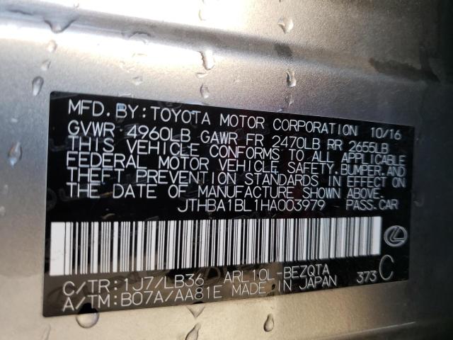 2017 LEXUS GS 200T BA JTHBA1BL1HA003979