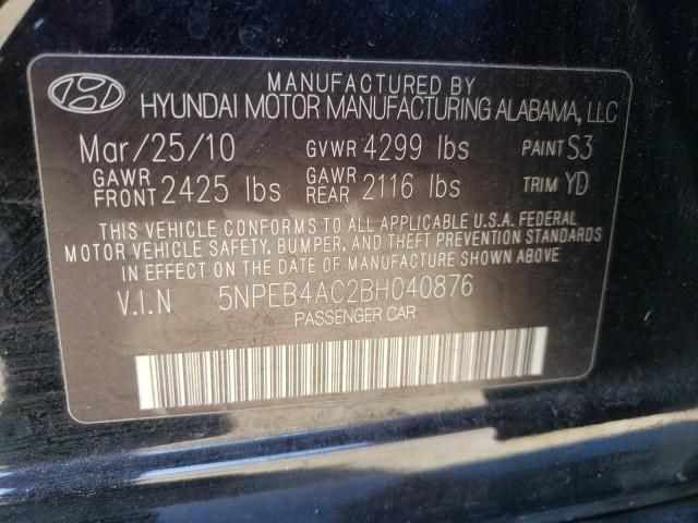 2011 HYUNDAI SONATA GLS 5NPEB4AC2BH040876