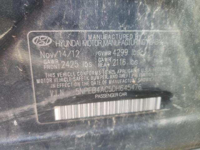2013 HYUNDAI SONATA GLS 5NPEB4AC5DH645476